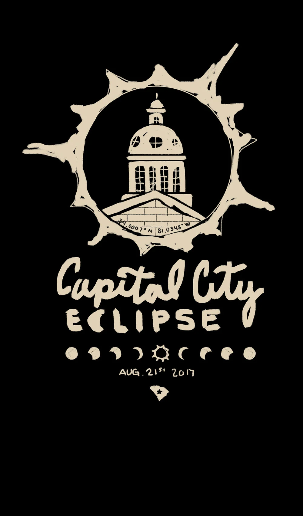 1. This one uses the State House contained in a total eclipse.