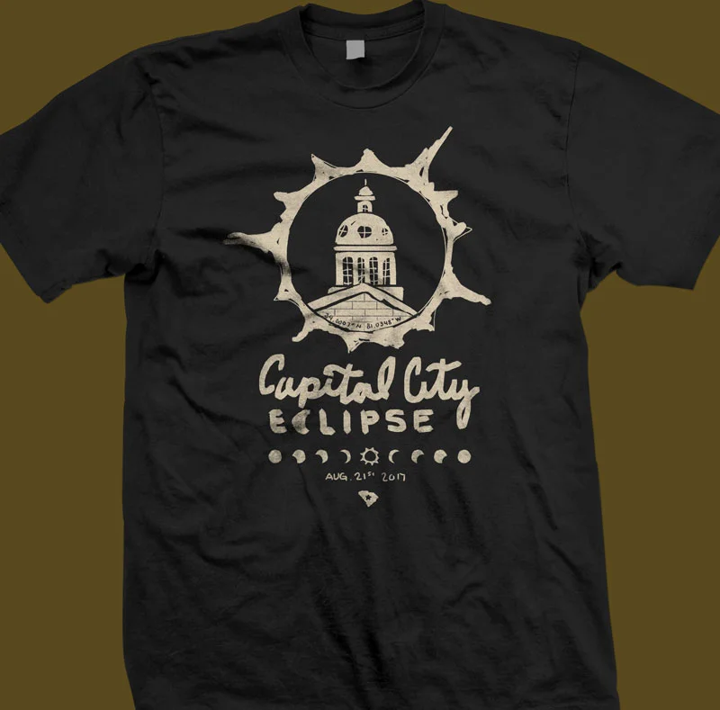 1-2. Mocked up on a shirt.