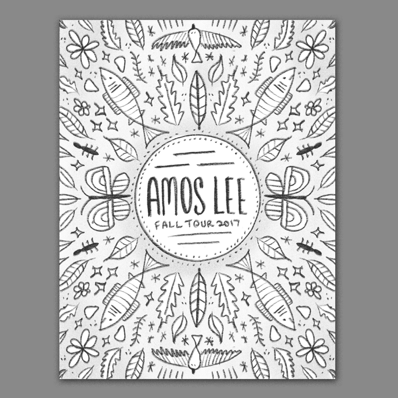 A nature-inspired mandala made up of leaves, feathers, flowers, insects, & wildlife. All of the relevant info would be in a cool badge-style type treatment in the center. This direction has tons of opportunity for some nice subtle details and textures. 