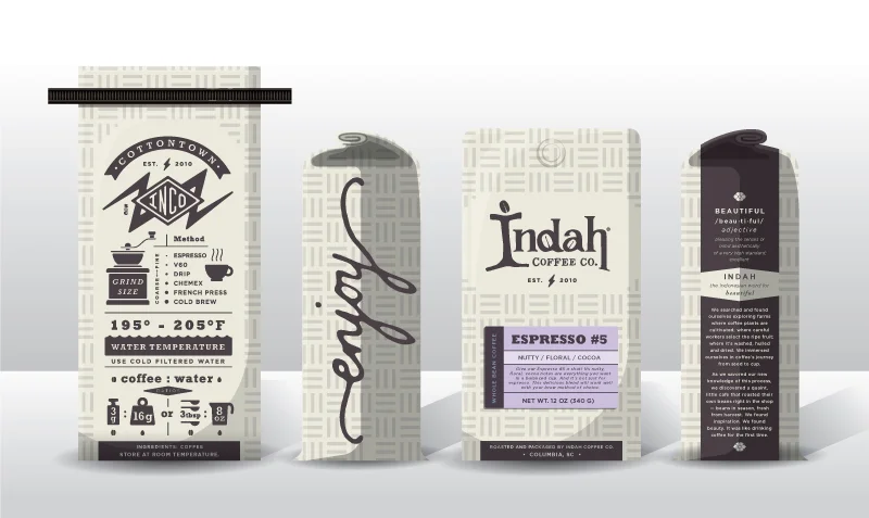 5. Edits with 30% pattern opacity off white bag.