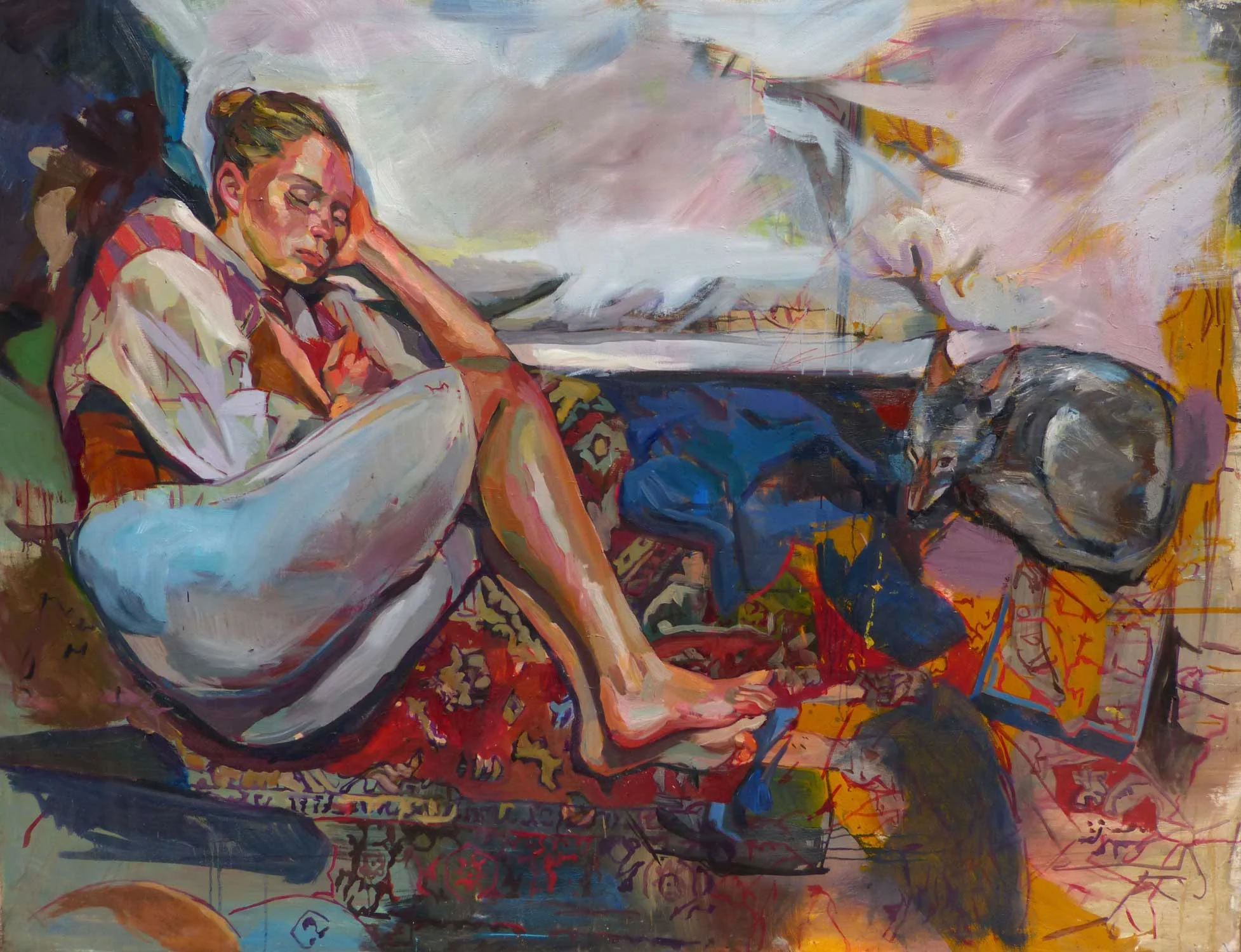 Sueños perros I 2015 I Óleo sobre tela I 151x200cm I $3,500