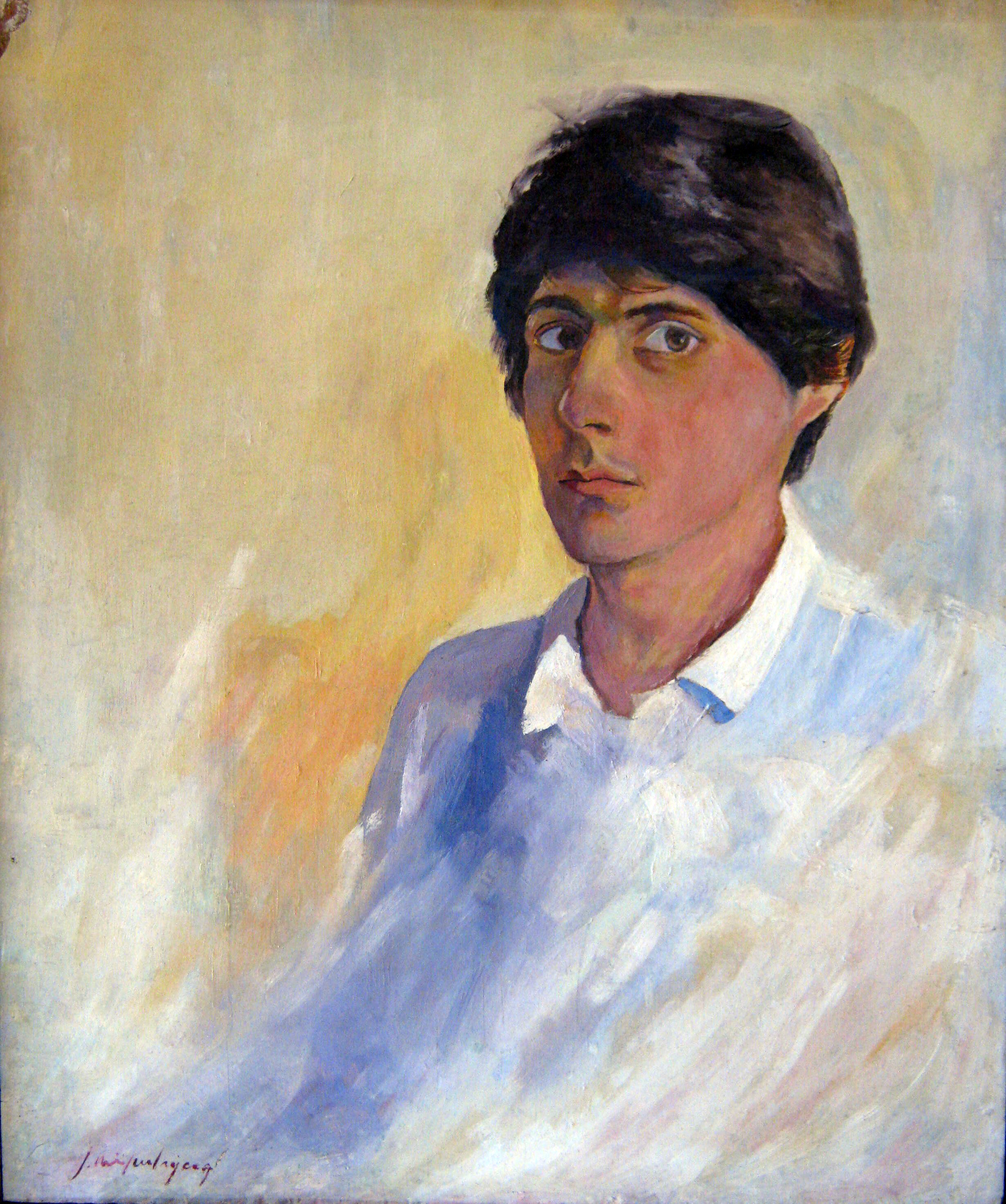 4. José Miguel Rojas Autorretrato, óleo sobre madera, 60 x 49.5 cm. 1980.JPG