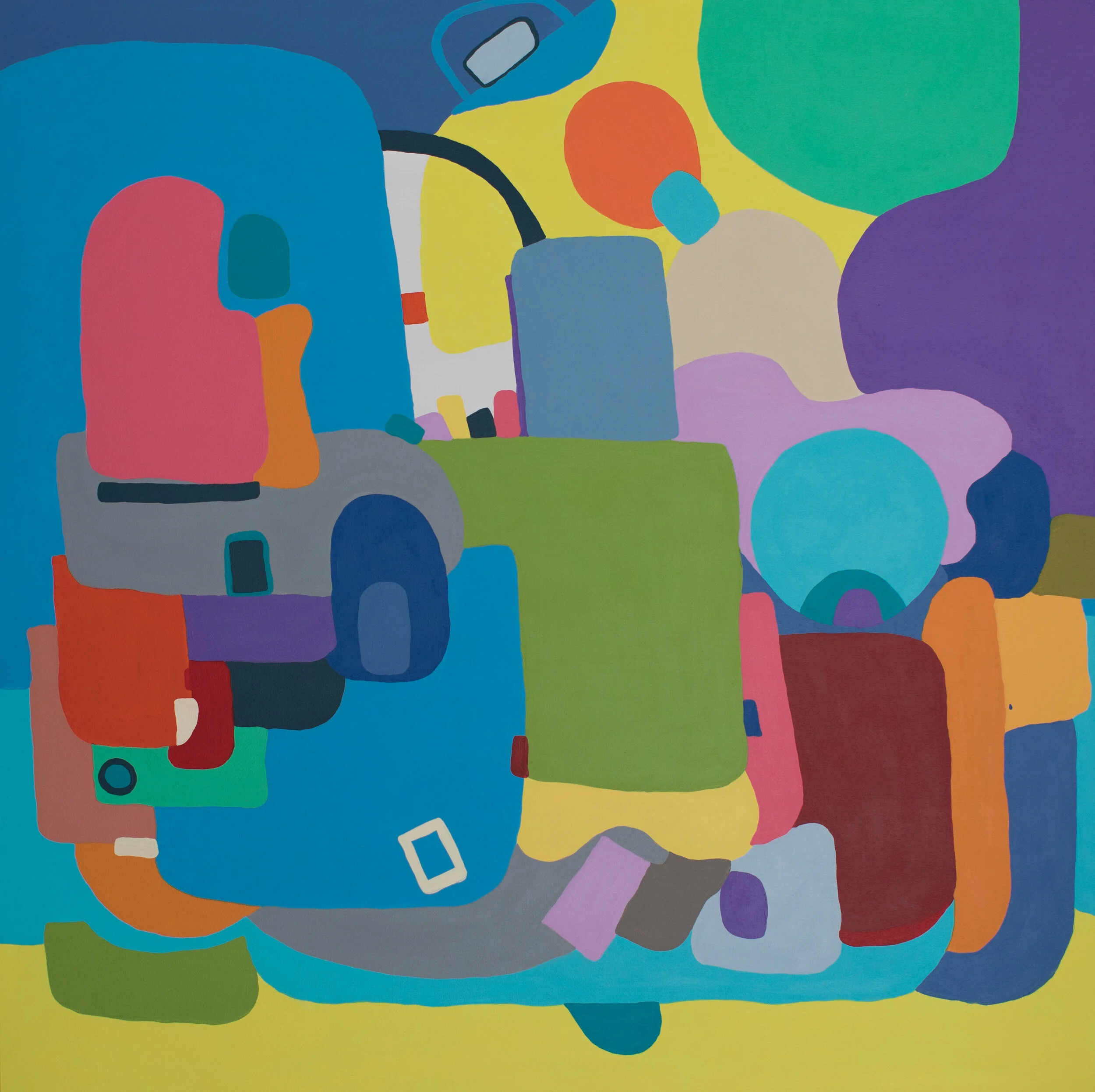 Trabajo en Equipo | Acrílico sobre tela | 120 x 120 cm | 2019