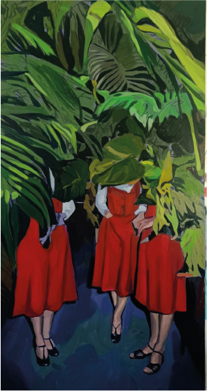 Philipp Anaskin | “Ritos de Selvas Urbanas” | Óleo sobre tela | 105 x 200 cm | 2025 | Consultar precio