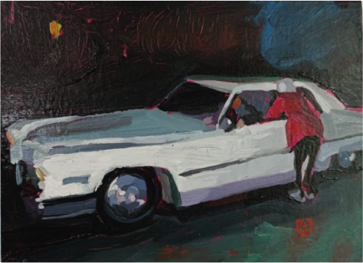 Philipp Anaskin | “Intercambio” | Óleo sobre tela | 23 x 30 cm | 2025 | Consultar precio