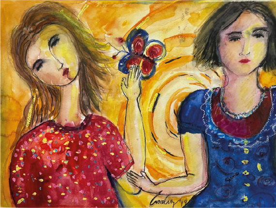 Enar Cruz | “Pareja” | Acuarela y tinta china | 26,5 x 36 cm | 2024 | $283 i.v.i