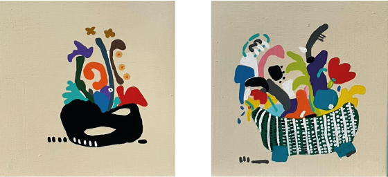 Nayu Chavarría | De la serie “Contenedor emocional” | Acrílico sobre madera| 15 x 15 cm | 2026 | $150 i.v.i