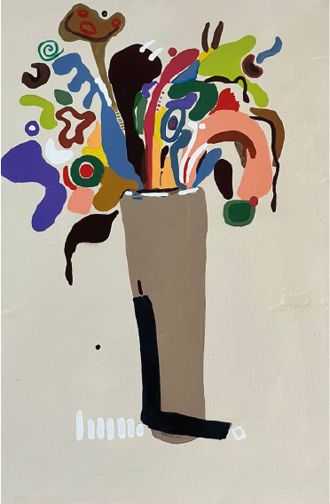 Nayu Chavarría | De la serie “Contenedor emocional” | Acrílico sobre lienzo | 40 x 60 cm | 2026 | $700 i.v.i