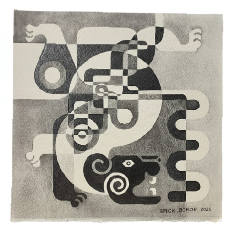 Erick Boror | “S.T” | Mixta sobre papel saunders | 29 x 29 cm | 2025 | $680 i.v.i