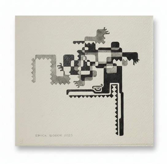 Erick Boror | “S.T” | Mixta sobre papel saunders | 29 x 29 cm | 2025 | $680 i.v.i