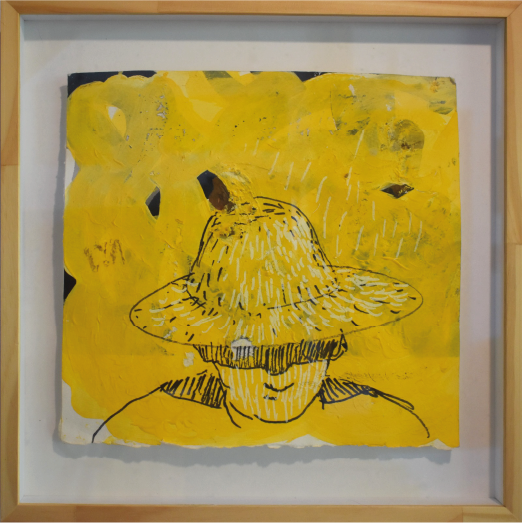 Carlos Fernández | “Casco de venado” | Arcilla, acrílico sobre lienzo | 28 x 28 cm | 2025 | $678 i.v.i