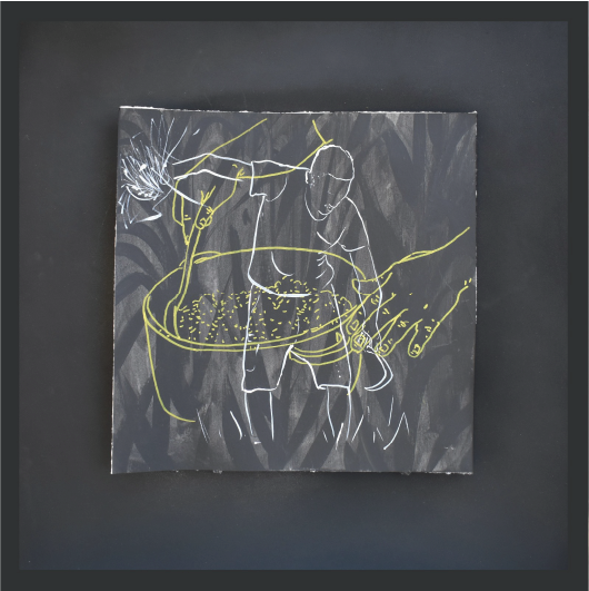 Carlos Fernández | “Jollof #1” | Acrílico sobre lienzo | 48 x 48 cm | 2025 | $904 i.v.i