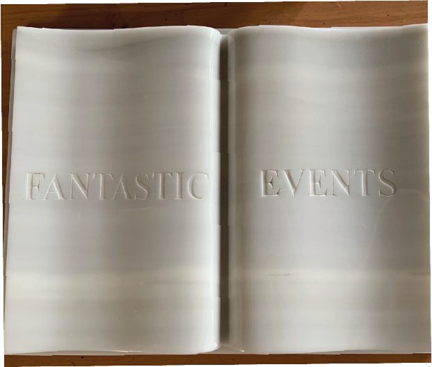 Priscilla Monge | "Fanstastic events" | Mármol tallado | 30 x 41 x 4,5 cm | 2024 | $9000