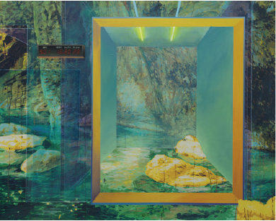 Luciano Goizueta | "Salita_temporal_01 (Día 501)" | Acrílico sobre canva | 120 x 150  cm | 2024 | $6500