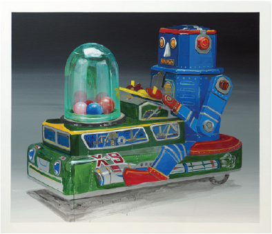 Luciano Goizueta | “1950s X-9 Robot Masudaya” | Acrílico sobre canva | 110 x 127 cm | 2025 | $5500