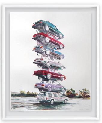 Luciano Goizueta | “Futuralia II” | Acrílico sobre papel | 103 x 88 cm | 2023 | $2500