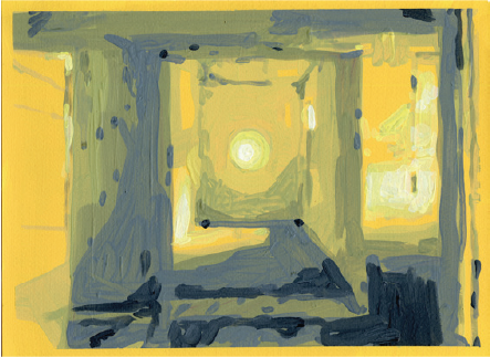 Luciano Goizueta | “Salita_temporal A01” | Acrílico / papel | 21,3 x 29,5 cm | 2025 | $750