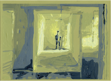 Luciano Goizueta | “Salita_temporal A02” | Acrílico / papel | 21,3 x 29,5 cm | 2025 | $750