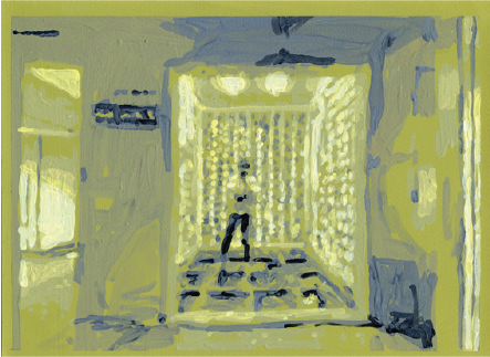 Luciano Goizueta | “Salita_temporal A48” | Acrílico / papel | 21,3 x 29,5 cm | 2025 | $750