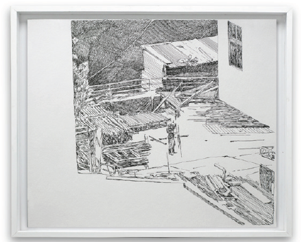 Luciano Goizueta | “Constructor” | Tinta sobre papel | 50 x 60 cm | 2018 | $600