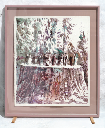 Luciano Goizueta | “Futuralia I” | Acrílico sobre papel | 103 x 88 cm | 2023 | Sold