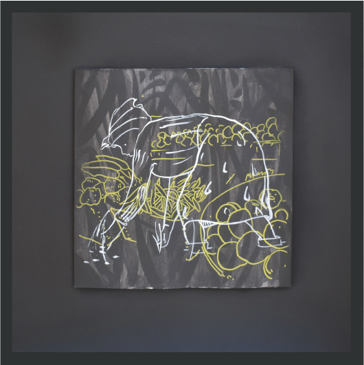 Carlos Fernández | “Jollof #2” | Acrílico sobre lienzo | 48 x 48 cm | 2025 | $904 i.v.i