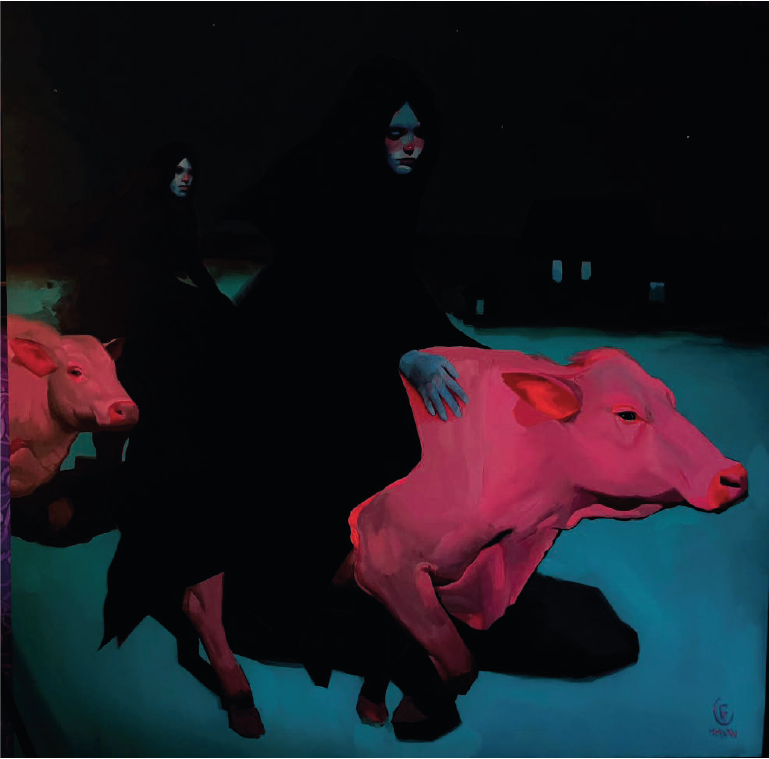 Emilia Cantor | “Montaraces” | Óleo sobre lienzo | 130 x 130 cm | 2025 | Consultar precio