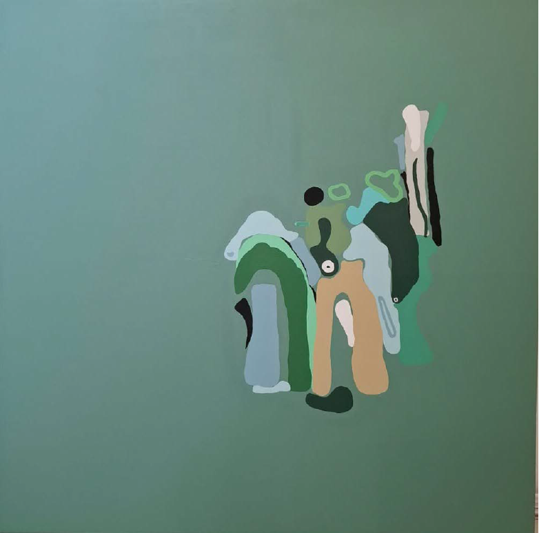 Nayu | Refugio en el bosque | Acrílico sobre lienzo | 142 x 142 cm | 2025 | $3600 + i.v.a