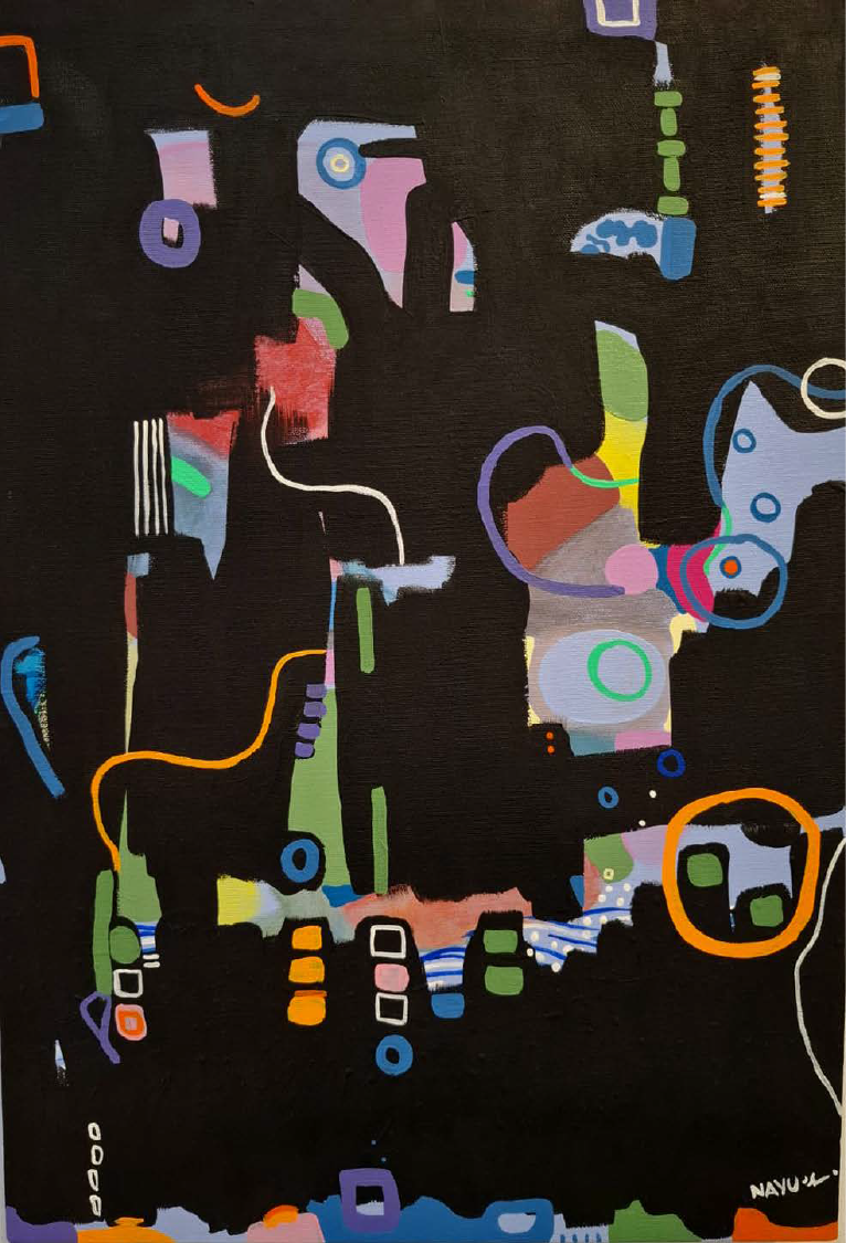 Nayu | Fragmentos en el tiempo | Acrílico sobre lienzo | 57 x 40 cm | 2025 | $800 + i.v.a