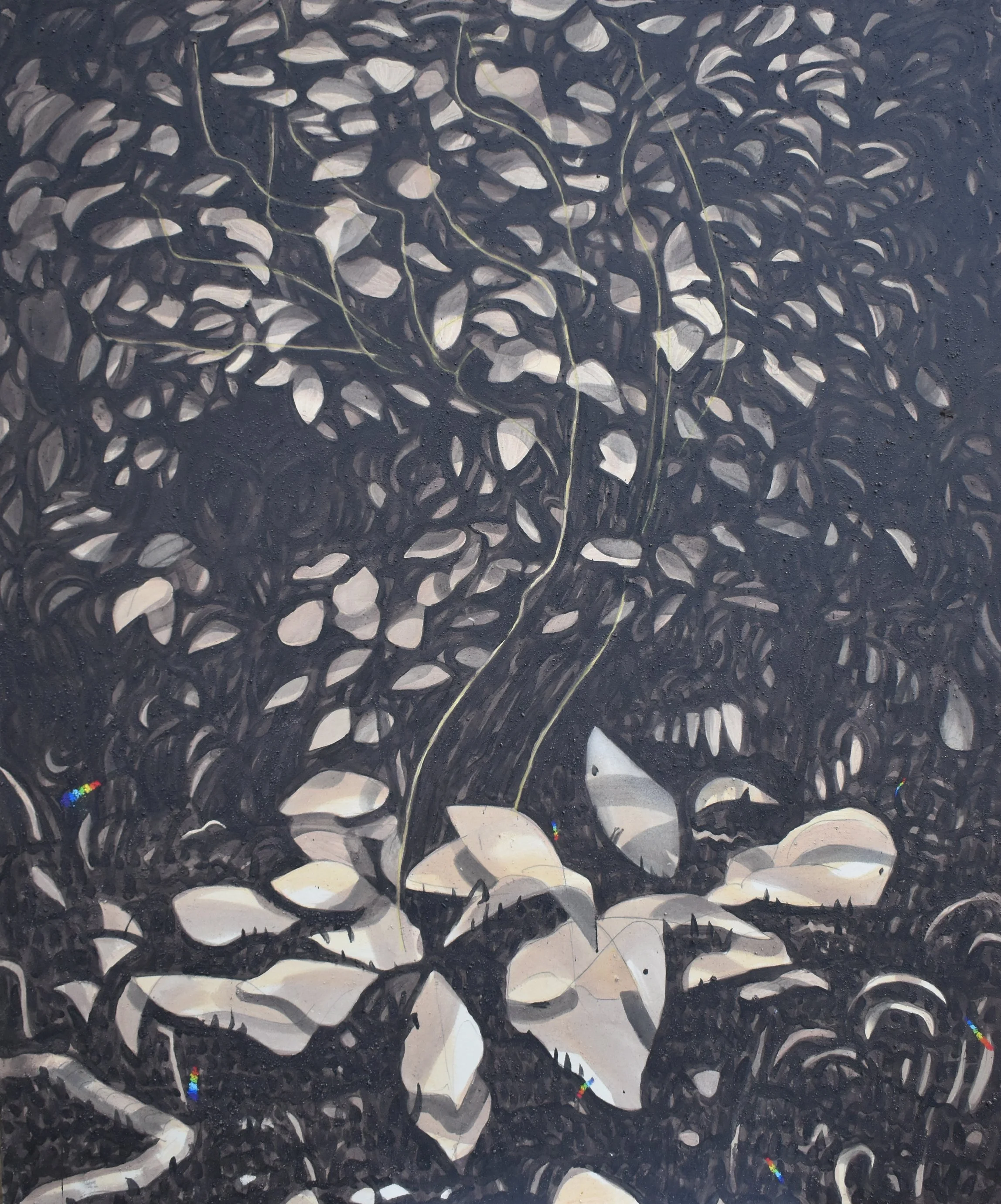 Carlos Fernández | “Paisaje #13” | Tierras, acrílico y grafito sobre lienzo | 120 x 160 cm | 2025 | $4.500