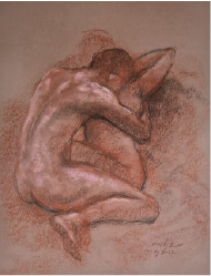 Miguel Hernández | “Las ilusiones: escenas íntimas” | Tiza pastel sobre papel Canson | 56 x 48 cm | 2022 | $900 + i.v.a c/u