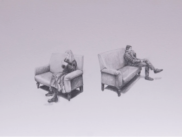 Carlos Alarcón | “De la serie: Espera” | Grafito sobre papel | 21 x 29 cm c/u | 2026 | $850 + i.v.a c/u