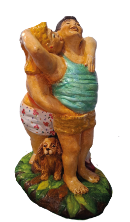 Leda Astorga | “Golosa” (ed. 3/6) | Concreto armado pintado con óleo y acrílico | 35 x 27 x 18 cm | 2024 | $850 +  i.v.a