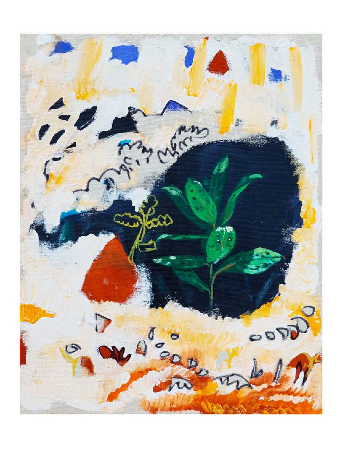 Carlos Fernández | S.T | Tierras y acrílico sobre lienzo | 30 x 30 cm | 2026 | $400 + i.v.a