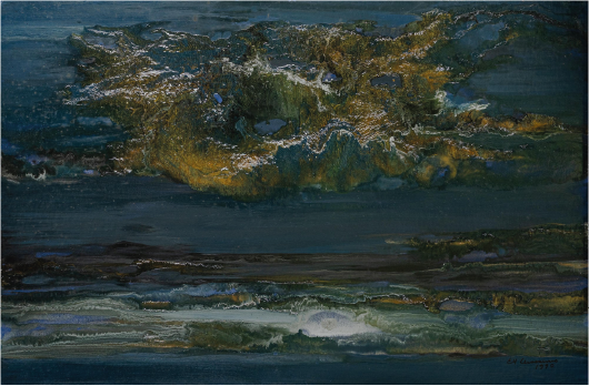 Emilia Cersósimo | “Atardecer VII” | Mixta sobre cartón | 49,5 x 74,5 cm | 1990 | $450