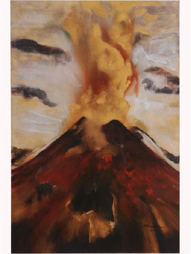 Emilia Cersósimo | “Erupción Arenal” |  Acrílico y óleo sobre tela | 150 x 100 cm | 2003 | $6.050 i.v.i
