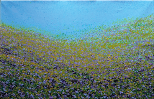   Alejandro Villalobos |  Santa Lucías | Acrílicos industriales sobre lienzo | 254 x 150 cm | 2025 