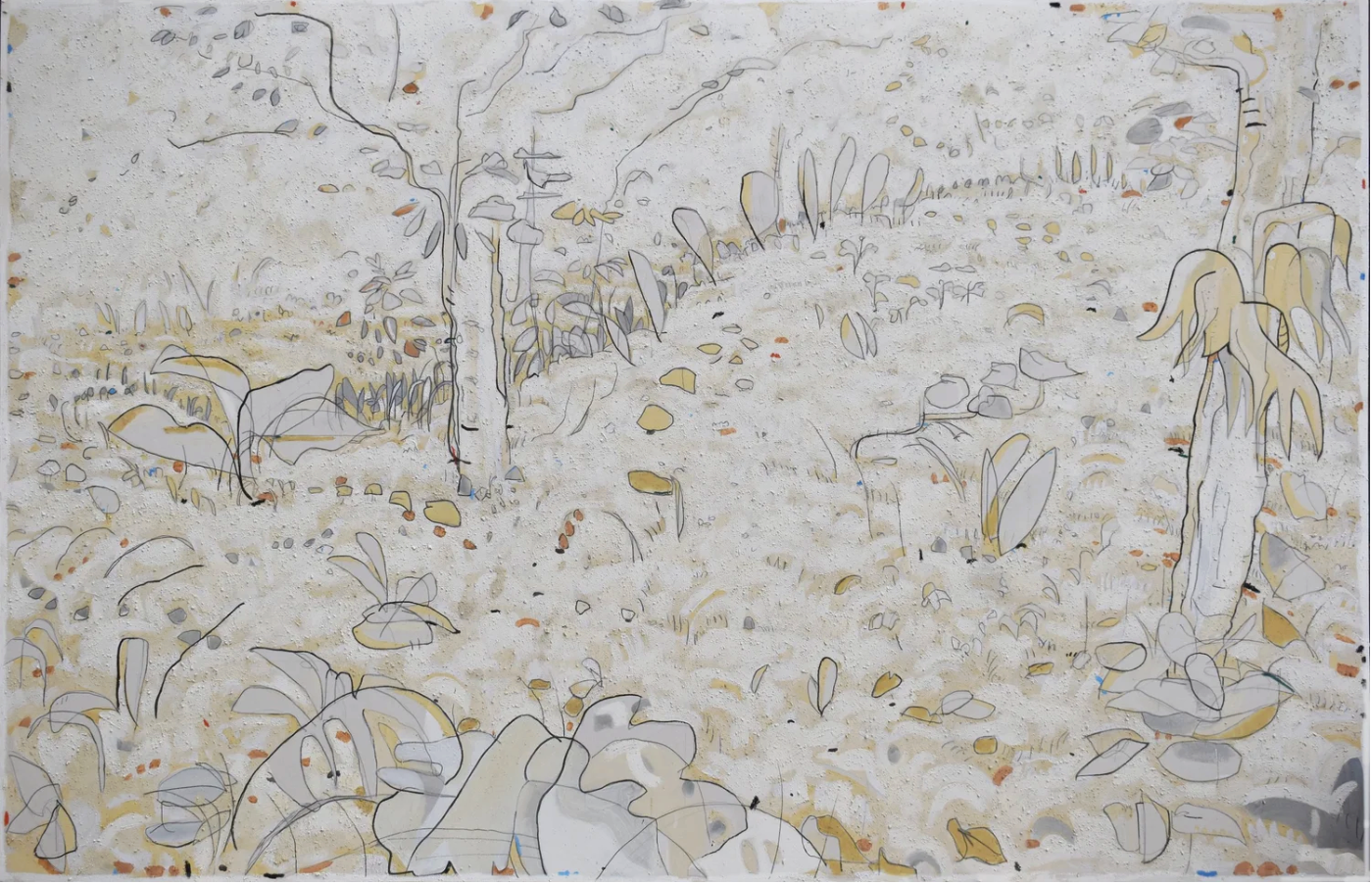 Carlos Fernández - 'Paisaje #14' - Arcillas, acrílico y grafito sobre lienzo - 260 x 160 cm - 2025.png