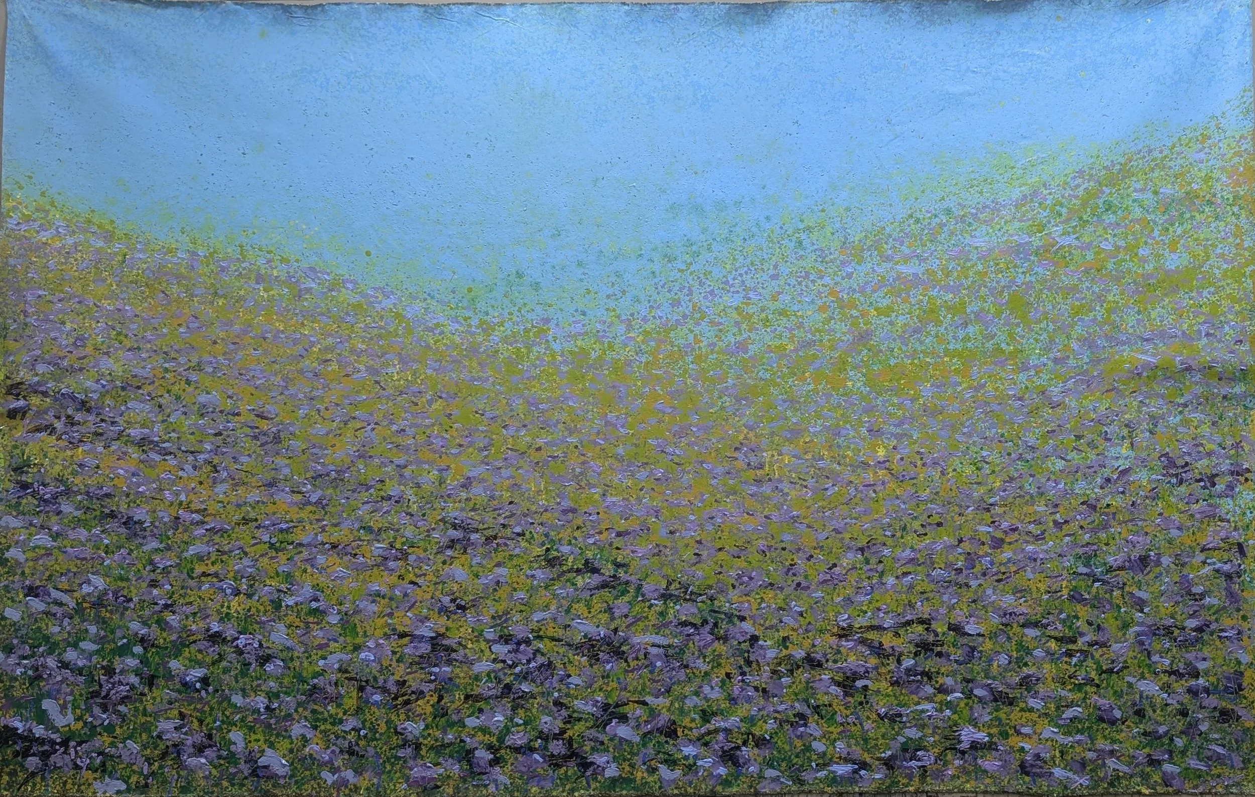 Santa Lucías | Esmaltes industriales sobre lienzo | 148 x 245 cm | 2025