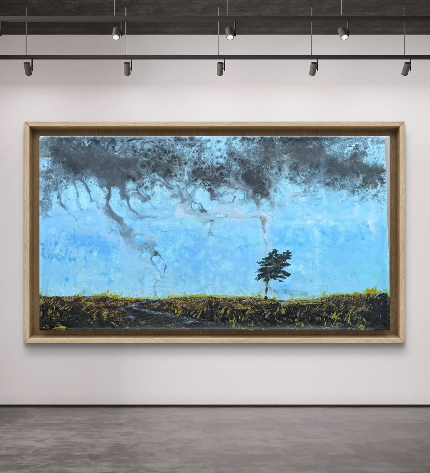 La tormenta | Acrílicos industriales sobre lienzo | 114 x 215 cm | 2025