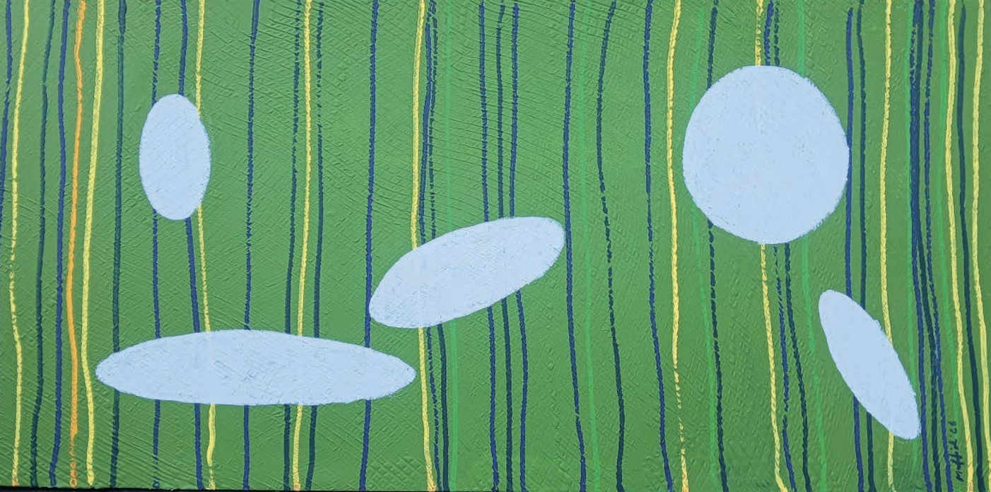 “Pleniluneo” | Acrílico sobre lienzo | 150 x 300 cm | 2026 