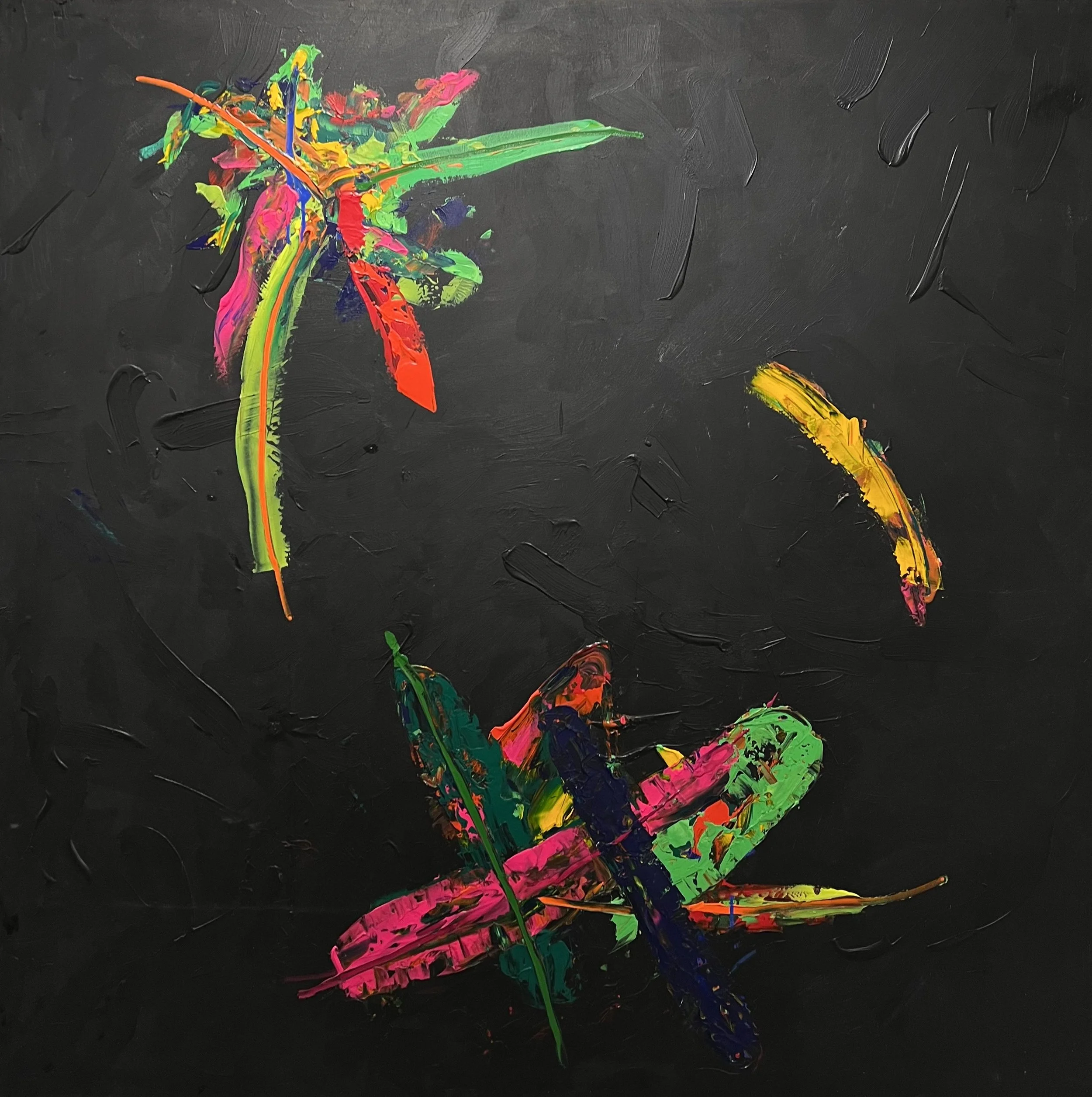 Bioluminiscencia | Acrílico sobre tela | 198 x 198 cm | 2024