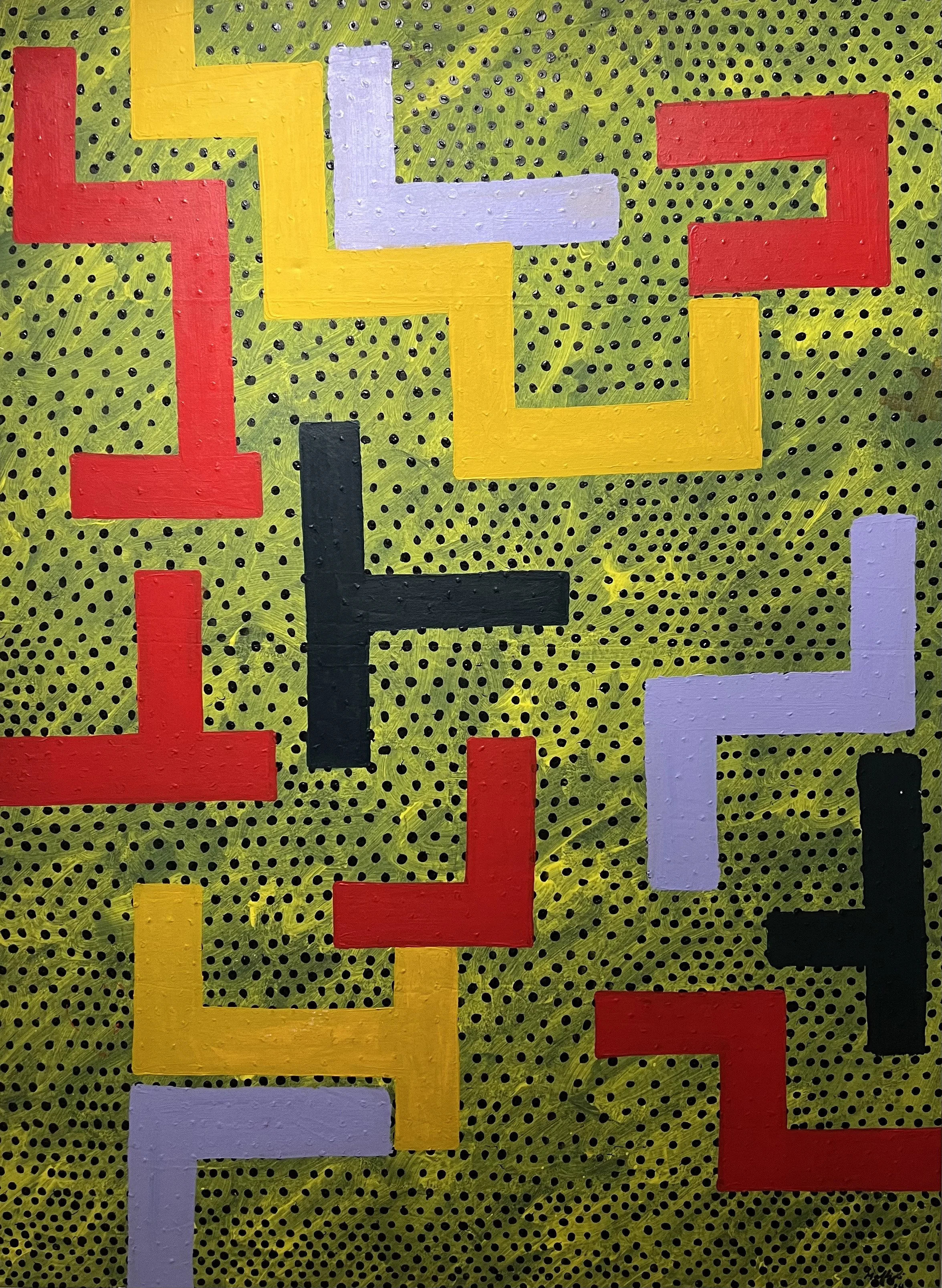 Estructura mental | Acrílico sobre tela | 269 x 230 cm | 2024