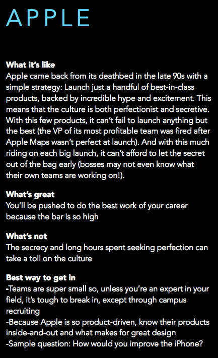 What it's like to work at Apple