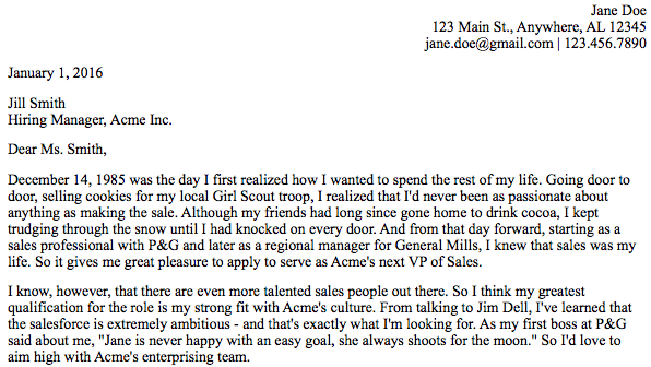 in the second paragraph of your cover letter you should