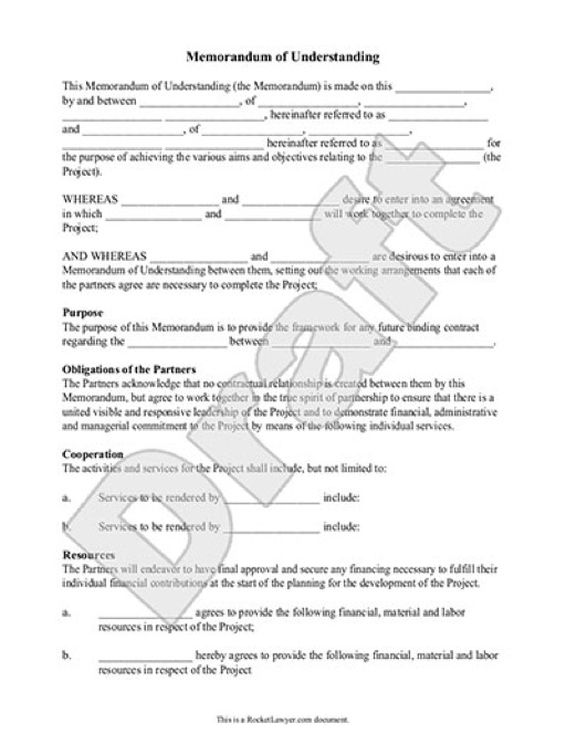 Memorandum of Understanding (MOU)