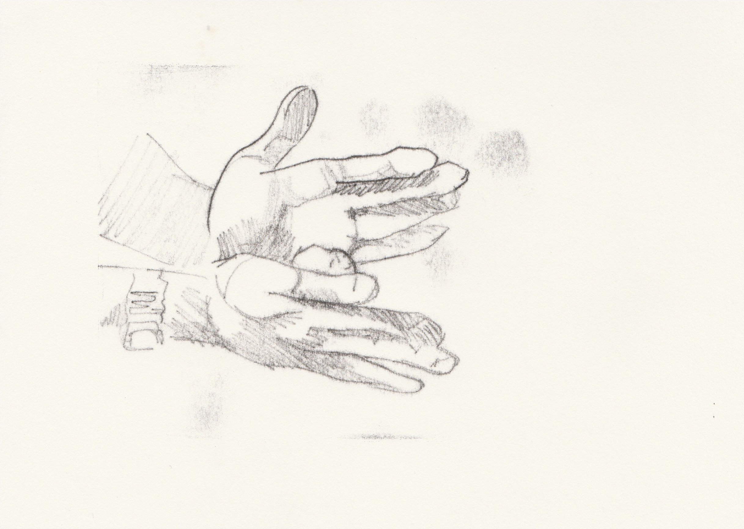  Gnocchi hands II (2020)  Monotype, A5 