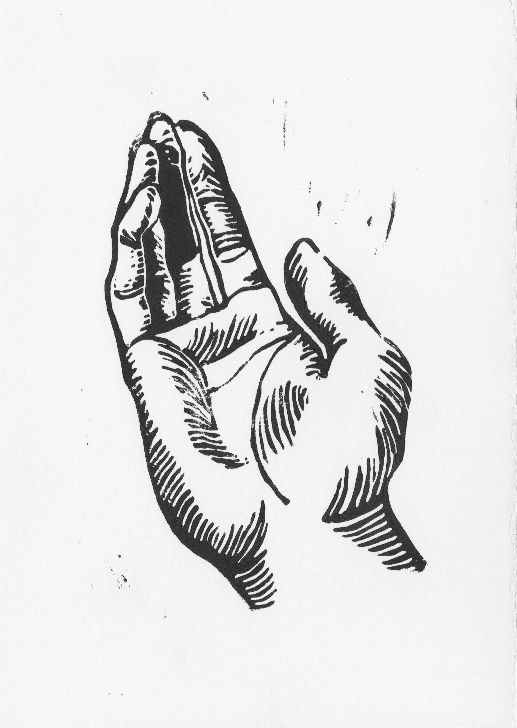  Clean (2020)  Linocut, 14 x 19cm 