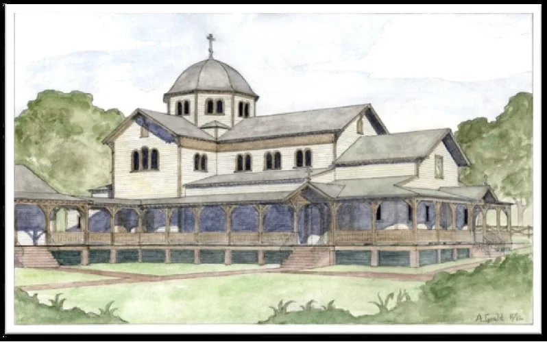 Architect's rendering of the proposed new church building