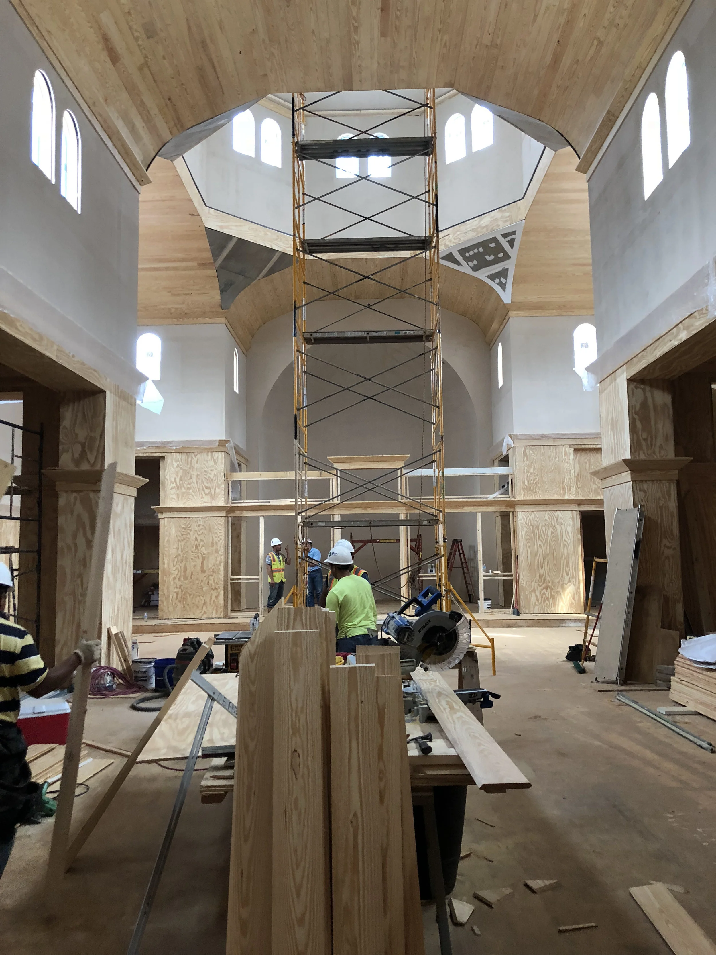 The interior of the new church as of 5/31/18